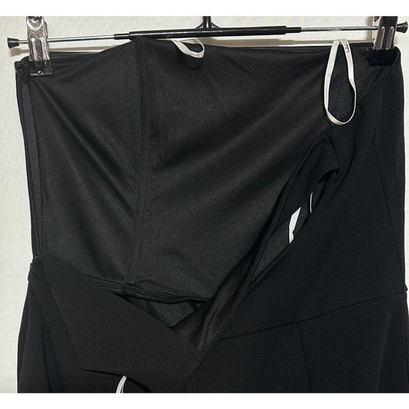 Lulus Jumpsuit Womens Medium Black Pop Life Strapless Side Zip Party Romper NWT - Picture 3 of 10
